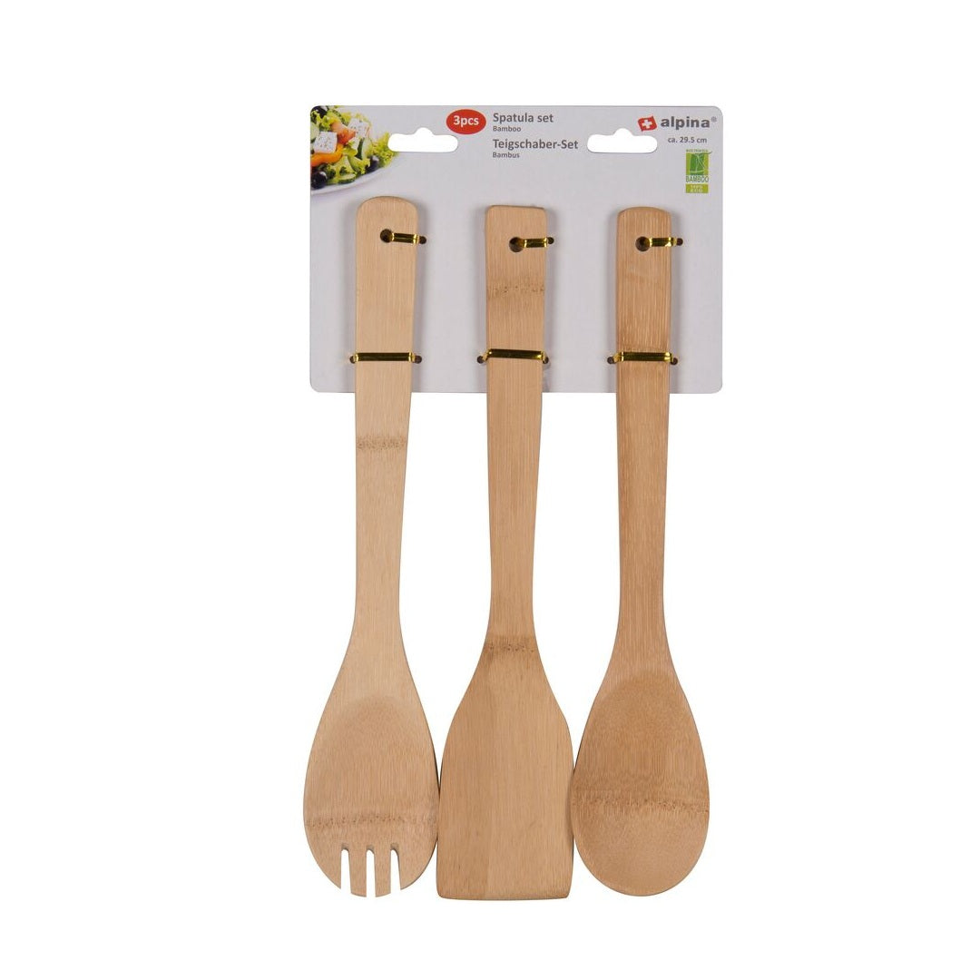 Alpina Kjøkkenredskapssett | Bambus 3 deler 29,5 cm