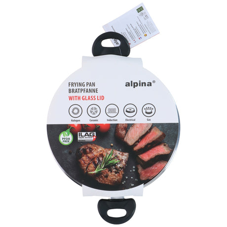 Alpina traktørpanne 28 cm | Med glasslokk