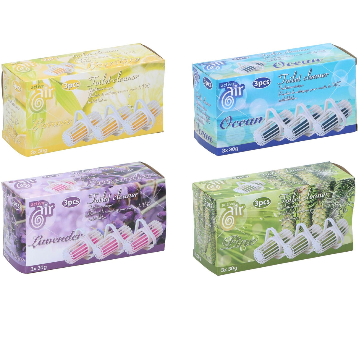 Active Air Toilet Cleaner | 3x30g  WC Blokker