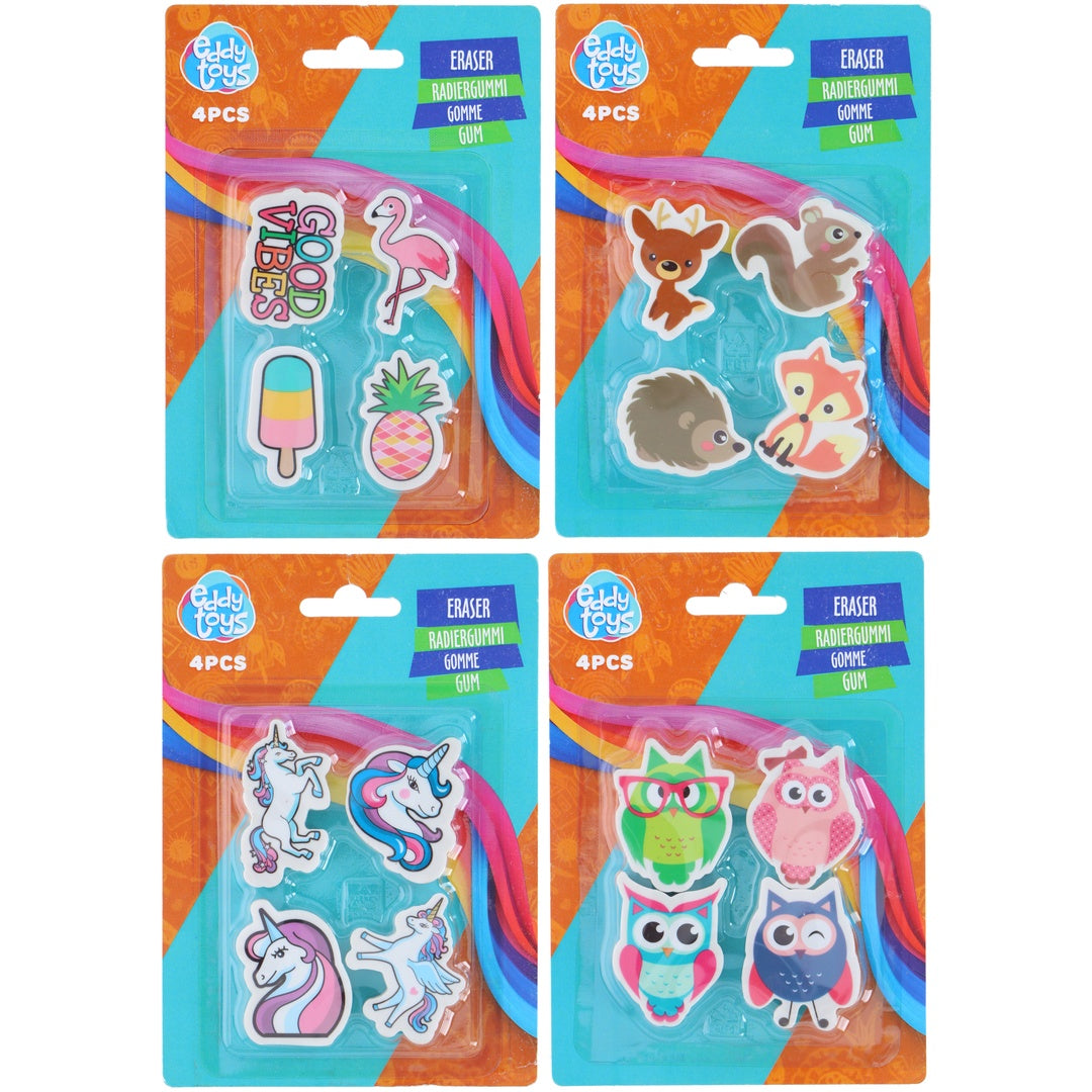 Viskelærsett 4pk | Eddy Toys