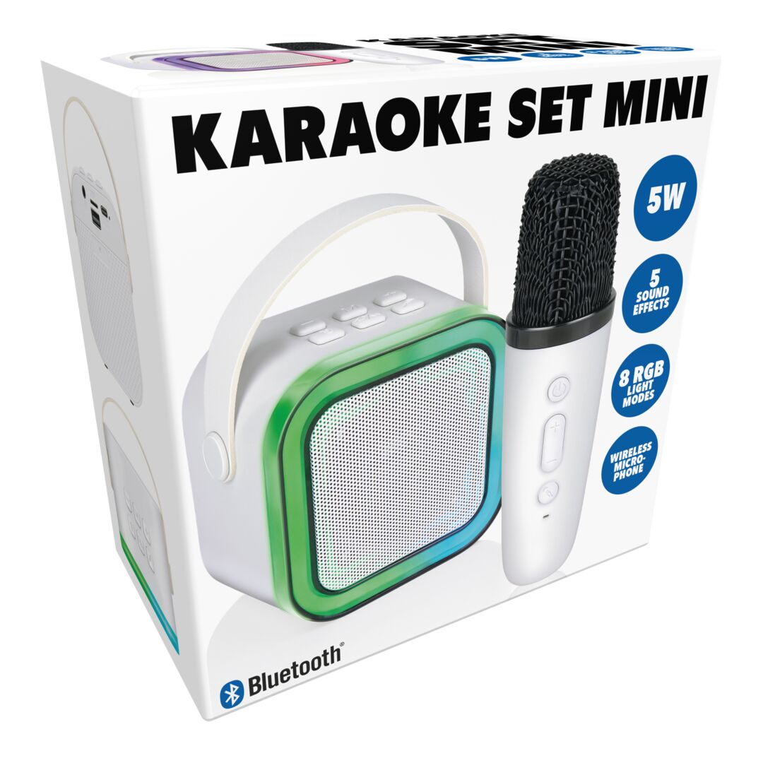 Trådløst Mini Karaoke Set | Med RGB-lys og Bluetooth
