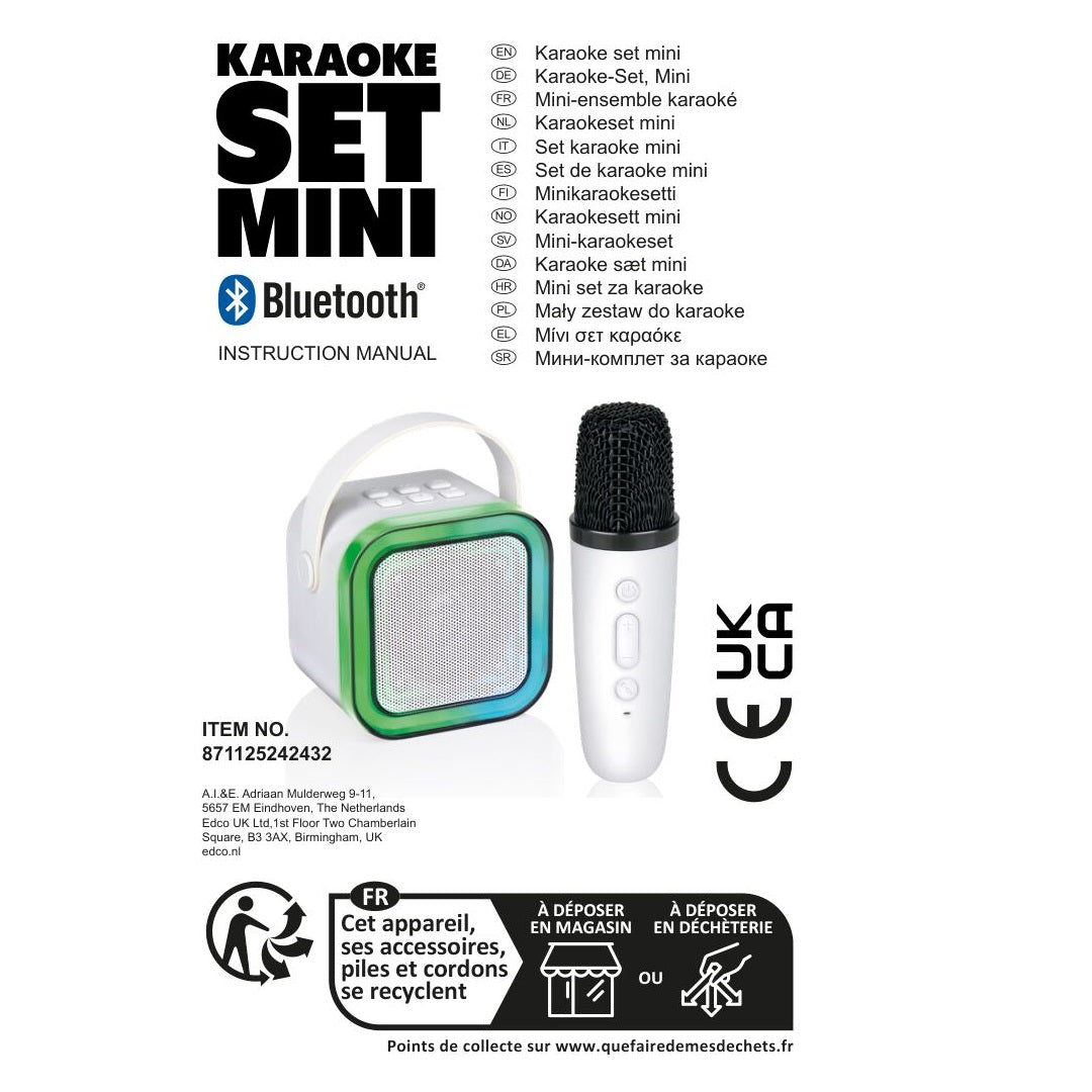 Trådløst Mini Karaoke Set | Med RGB-lys og Bluetooth