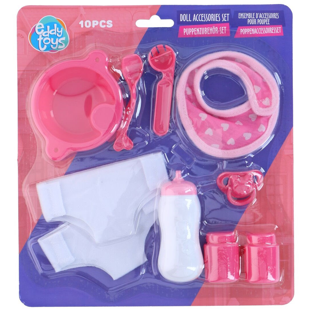 Eddy Toys | Dukketilbehørs Sett 10 Deler