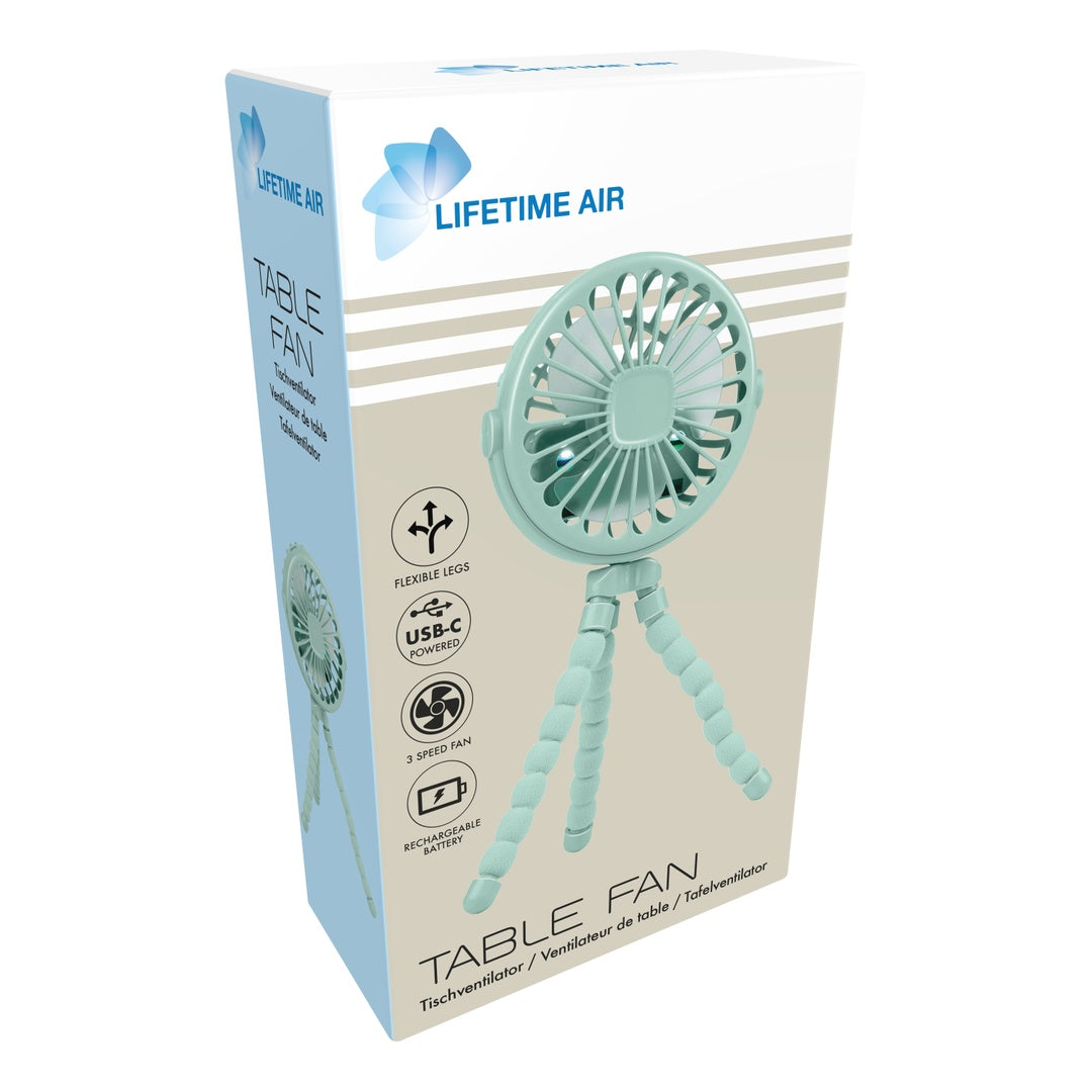 Oppladbar vifte med fleksible bein | Lifetime