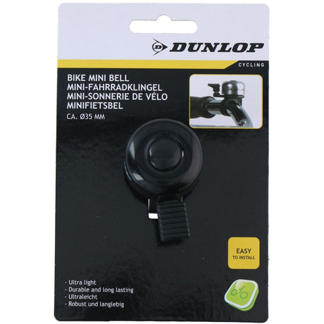 Dunlop Sykkelringeklokke Mini 35 mm | Sort/Sølv