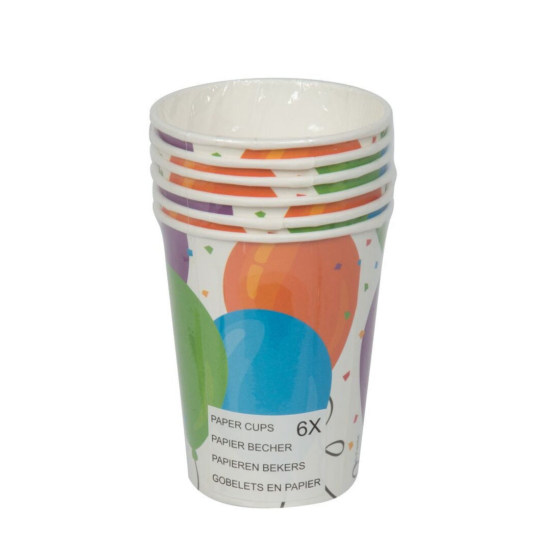 Party Casa | Pappkopper Ballongdesign 266ml 6stk
