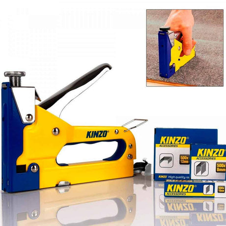 Kinzo 3-i-1 Håndstiftemaskin | Inkluderer 1500 Stifter