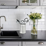 Excellent Houseware | Kjøkkenredskapsett i rustfritt stål med holder