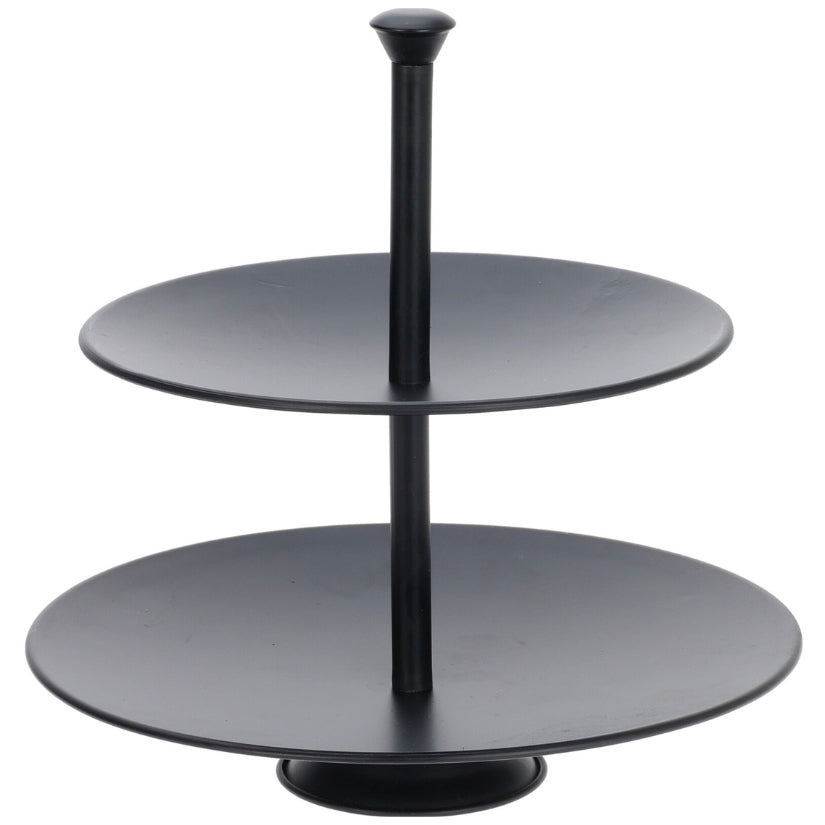 Serveringsstativ 2 nivåer | Matt svart metall | Excellent Houseware