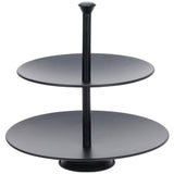 Serveringsstativ 2 nivåer | Matt svart metall | Excellent Houseware