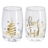 Drikkeglass Jul Gulltekst 2pk 300ml | 2ass
