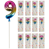 Kakepynt Tall | Regnbuefarget | Let's Celebrate
