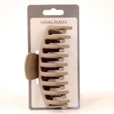 Hårklype 11cm | Matt sort, brun og beige
