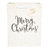 Gavepose Merry Christmas Hvit 18x23x10cm | Julepose