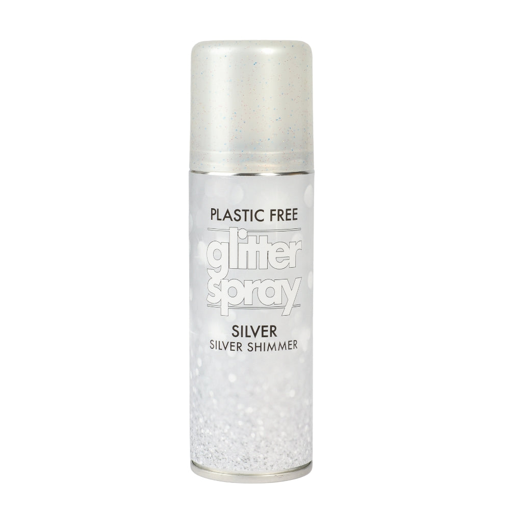 Sølv Glitterspray til Hår | Vannbasert