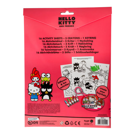 Hello Kitty Aktivitetsblokk med Fargestifter og Nøkkelring