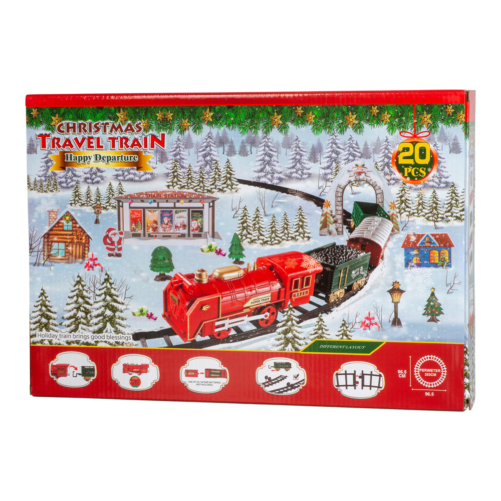 Juletog med Lys og Musikk 20 Deler | 96,5cm Togbane