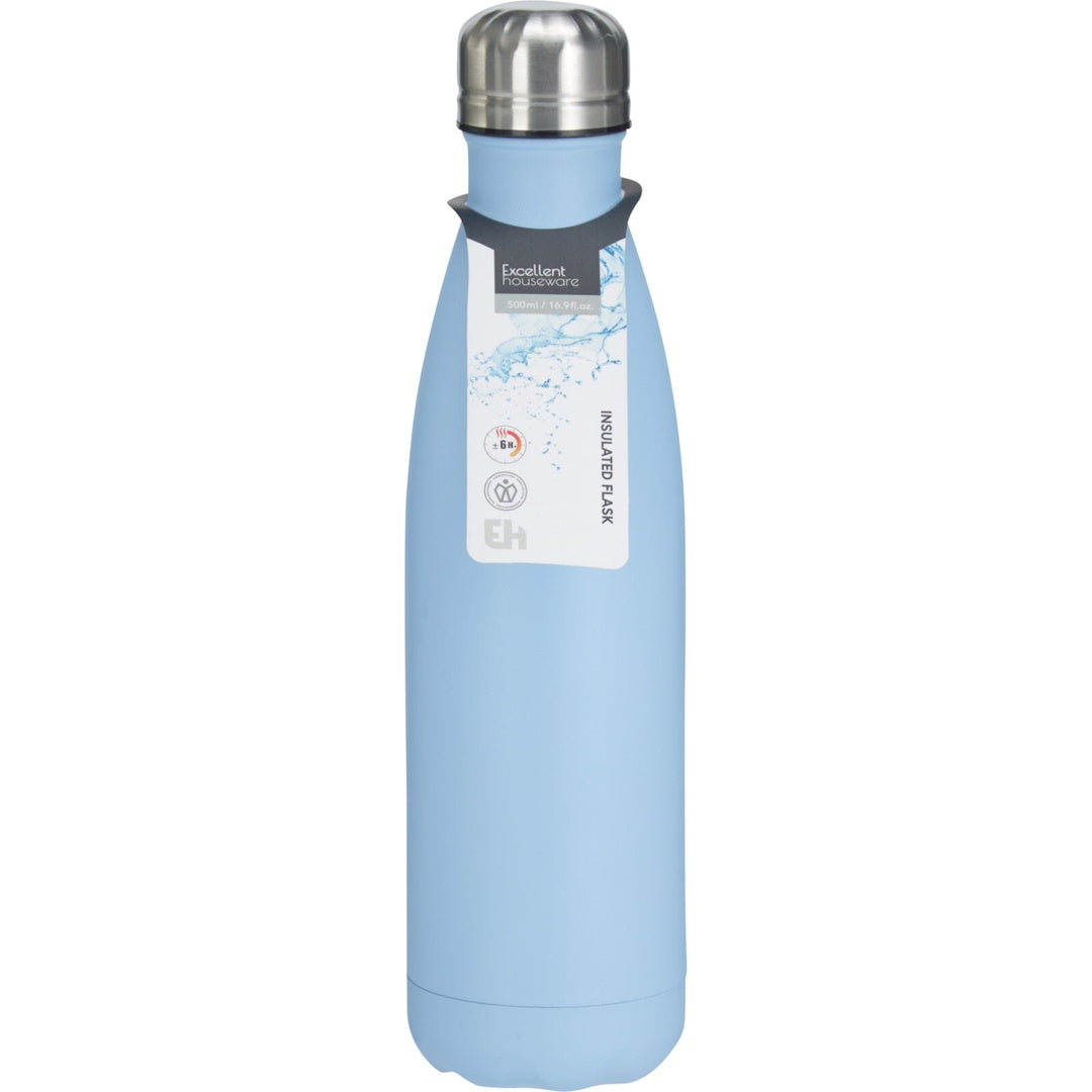 Termoflaske 500ml | Rustfritt stål | 6 farger