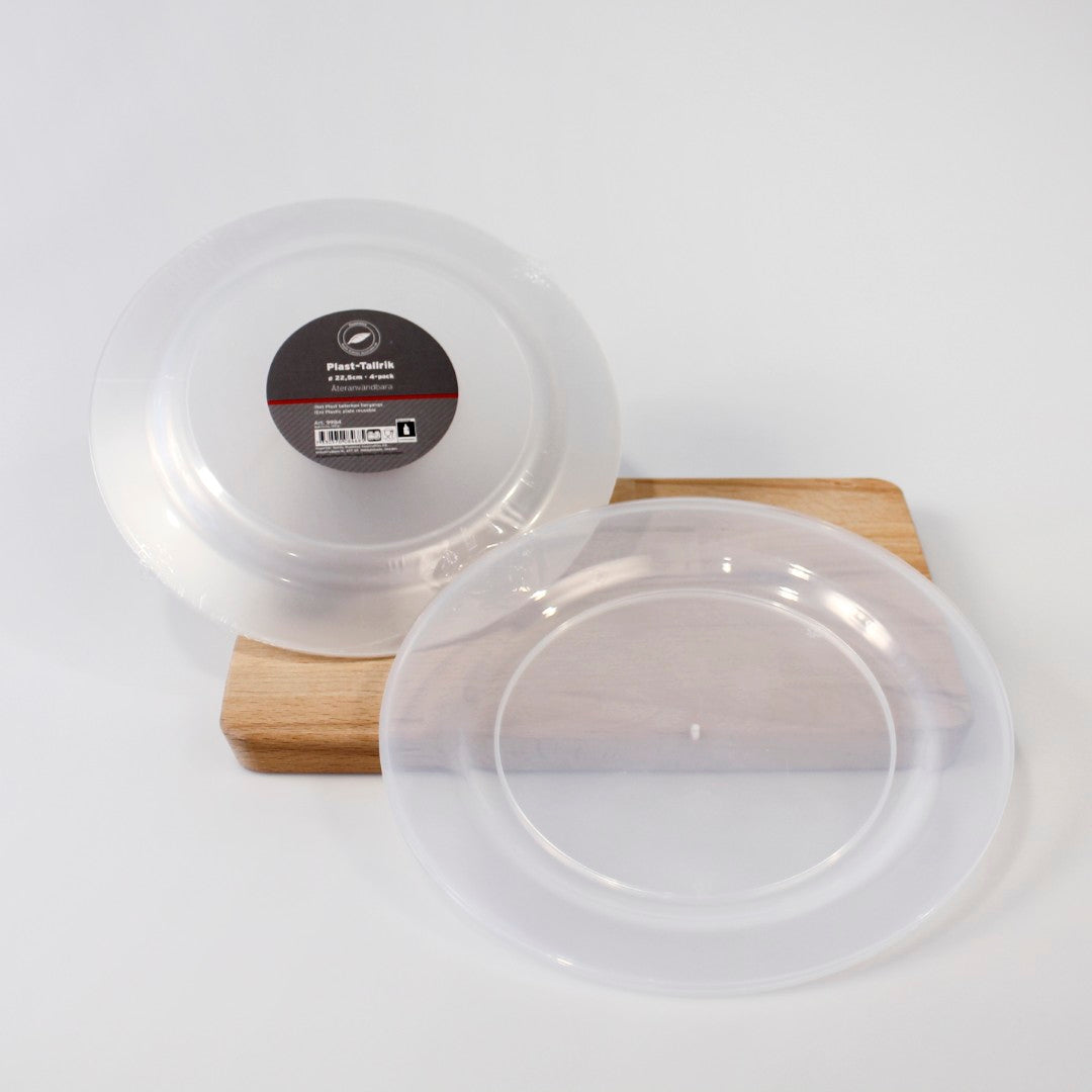 Plasttallerken 4 stk 22,5 cm gjenbrukbare