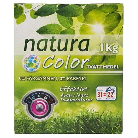 Spar Natura Color Vaskepulver 1kg | Parfymefri