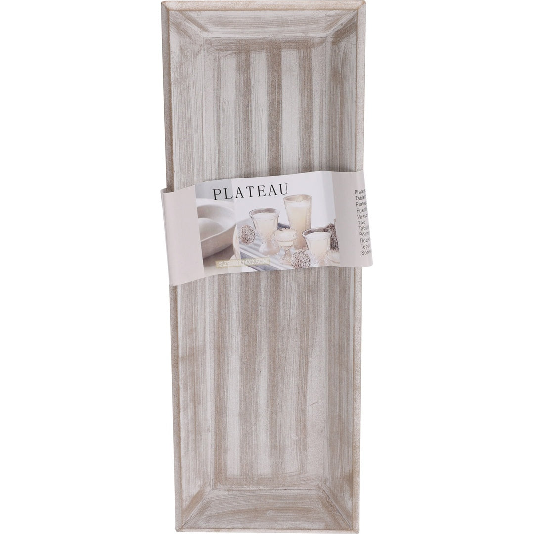 Trefat med Hvitvask | Dekor 40x14 cm