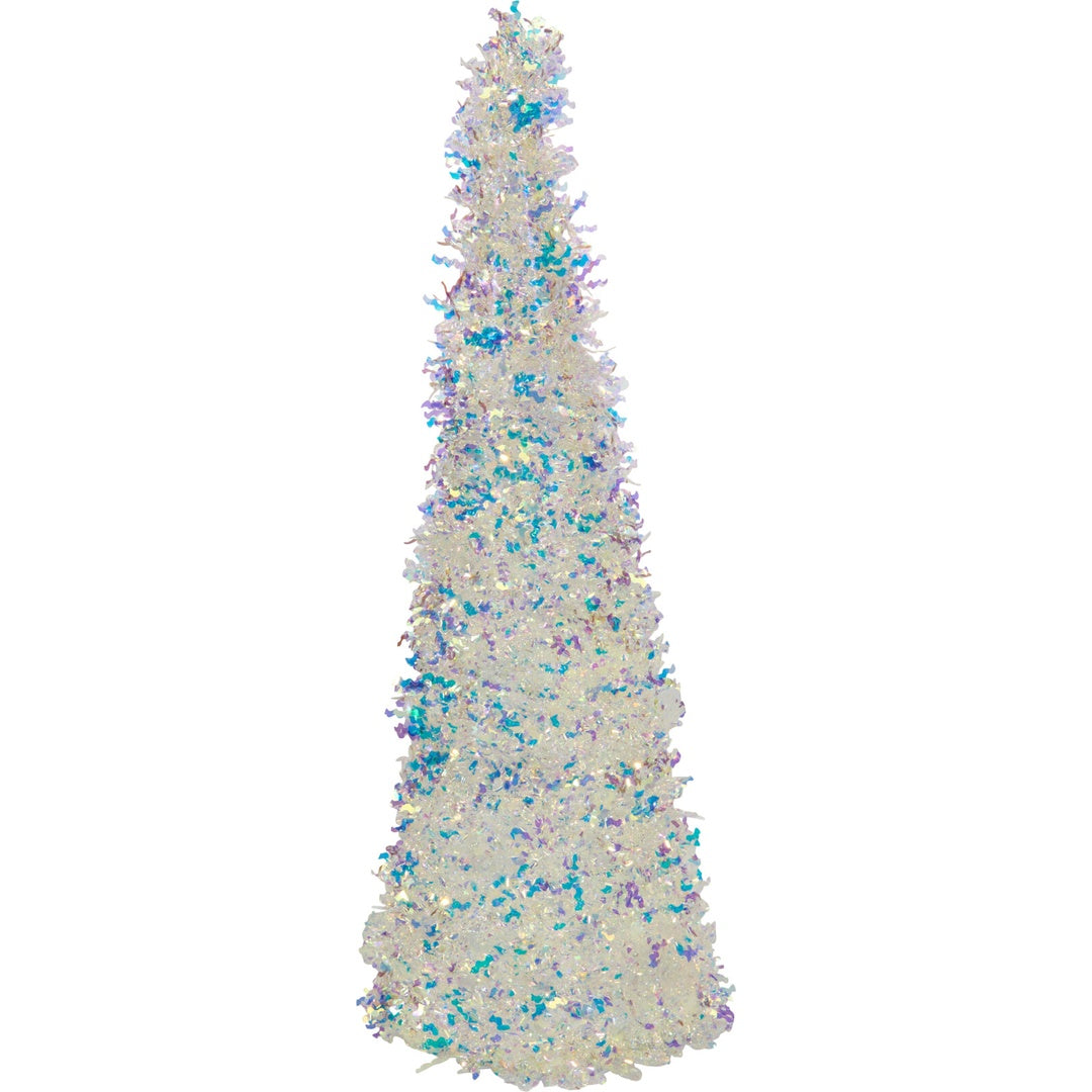 Kjegleformet tinsel med LED | H&S Collection