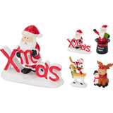 Julefigurer i polyresin 7x4x10cm | 4 varianter