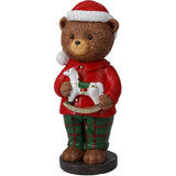 Stående Bjørn i Juleklær Figur 22 cm | Dekor