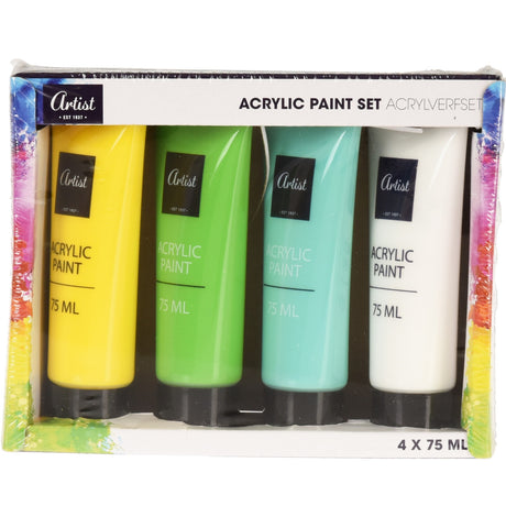 Akrylmaling 4x75ml | 2 ulike sett | Artist