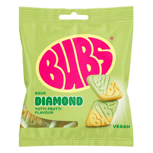 BUBS Tutti Frutti Diamond 155g | Vegansk Skumgodteri