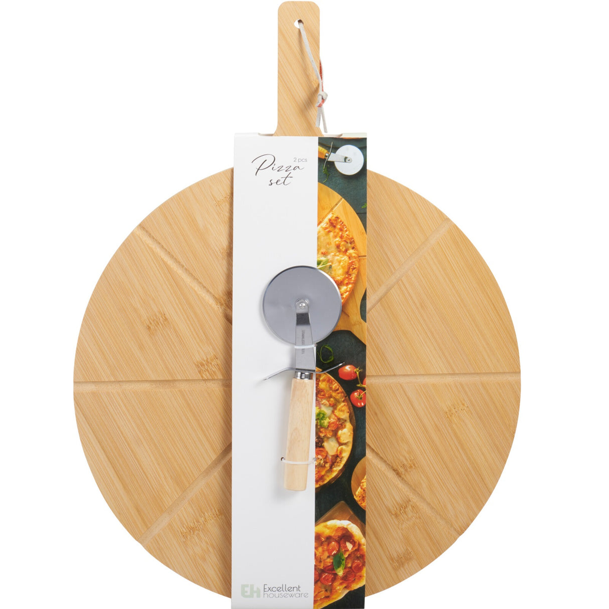 Excellent Houseware | Pizzabrett Sett i Bambus