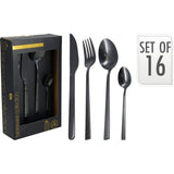 Bestikksett sort 16 deler | Excellent Houseware