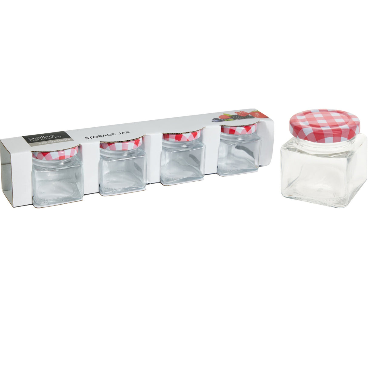 Mini Glasskrukkesett 4 stk | Excellent Houseware