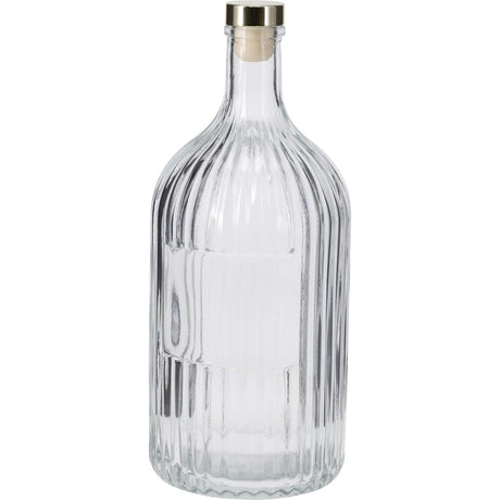 Glassflaske med Riller 1L | Excellent Houseware