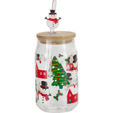 Juleglass med Sugerør 500ml | Excellent Houseware