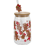 Juleglass med Sugerør 500ml | Excellent Houseware