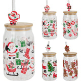 Juleglass med Sugerør 500ml | Excellent Houseware
