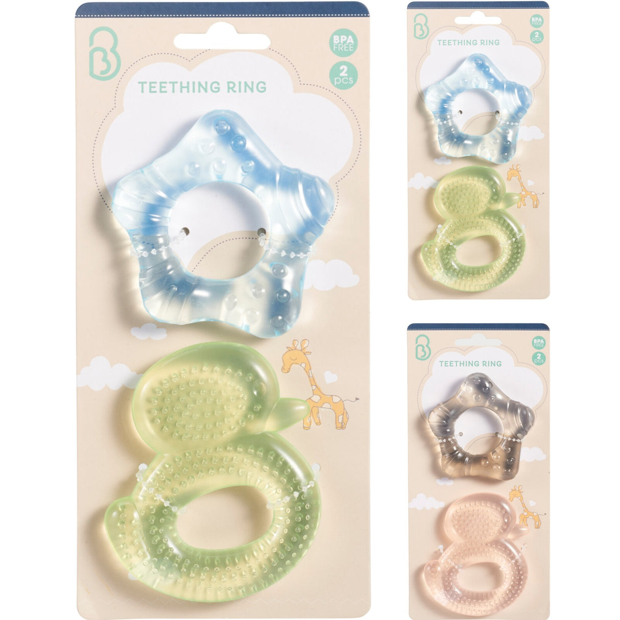 Kids Collection | Baby Biteleker med Gel | Stjerne og And