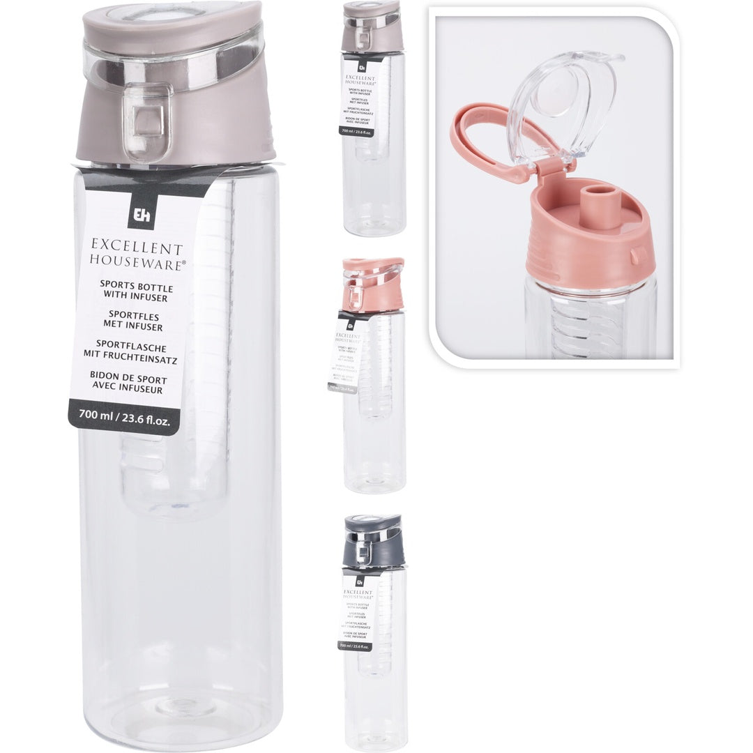 Drikkeflaske 700ml med Fruktbeholder | Excellent Houseware