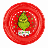 Grinchen Papptallerkener 6pk 23cm | Velg Rød eller Grønn