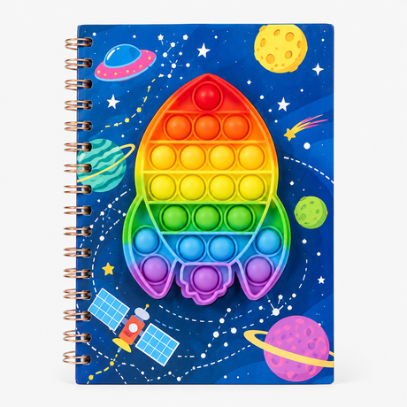 Paper Jam Pop-It Notatbok A5 | 80 Linjerte Ark | Velg Design