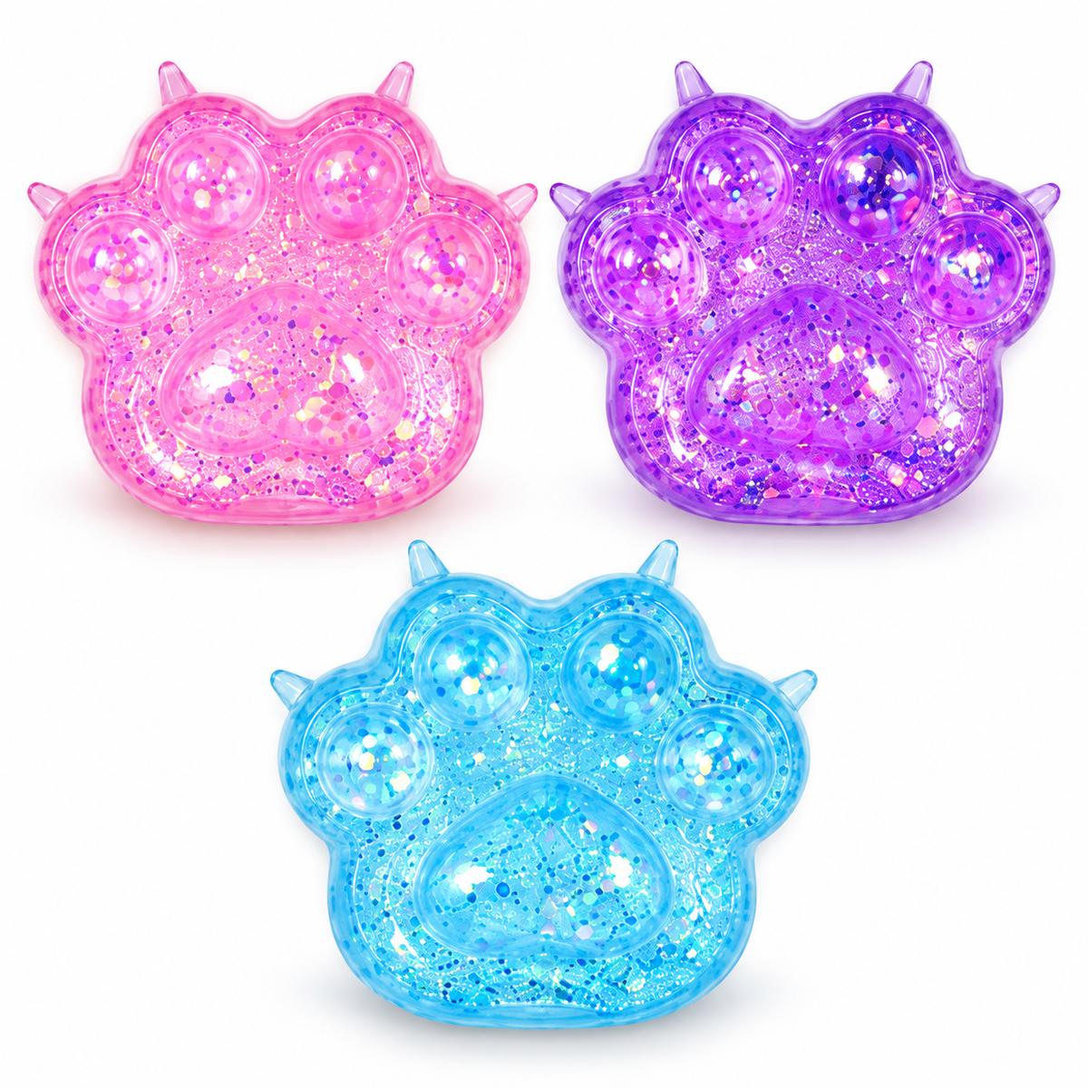 Squeeze Sugar Kattepote med Glitter | Velg Farge