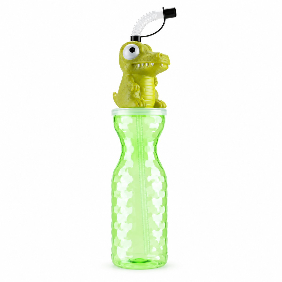 Dinosaur Drikkeflaske med Sugerør 500ml | Velg Farge