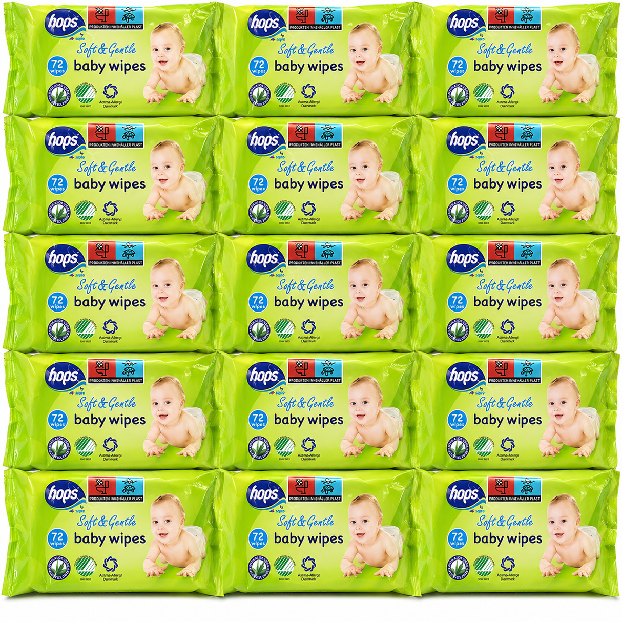 Hops Våtservietter Aloe Vera 16x72stk | Storpakk