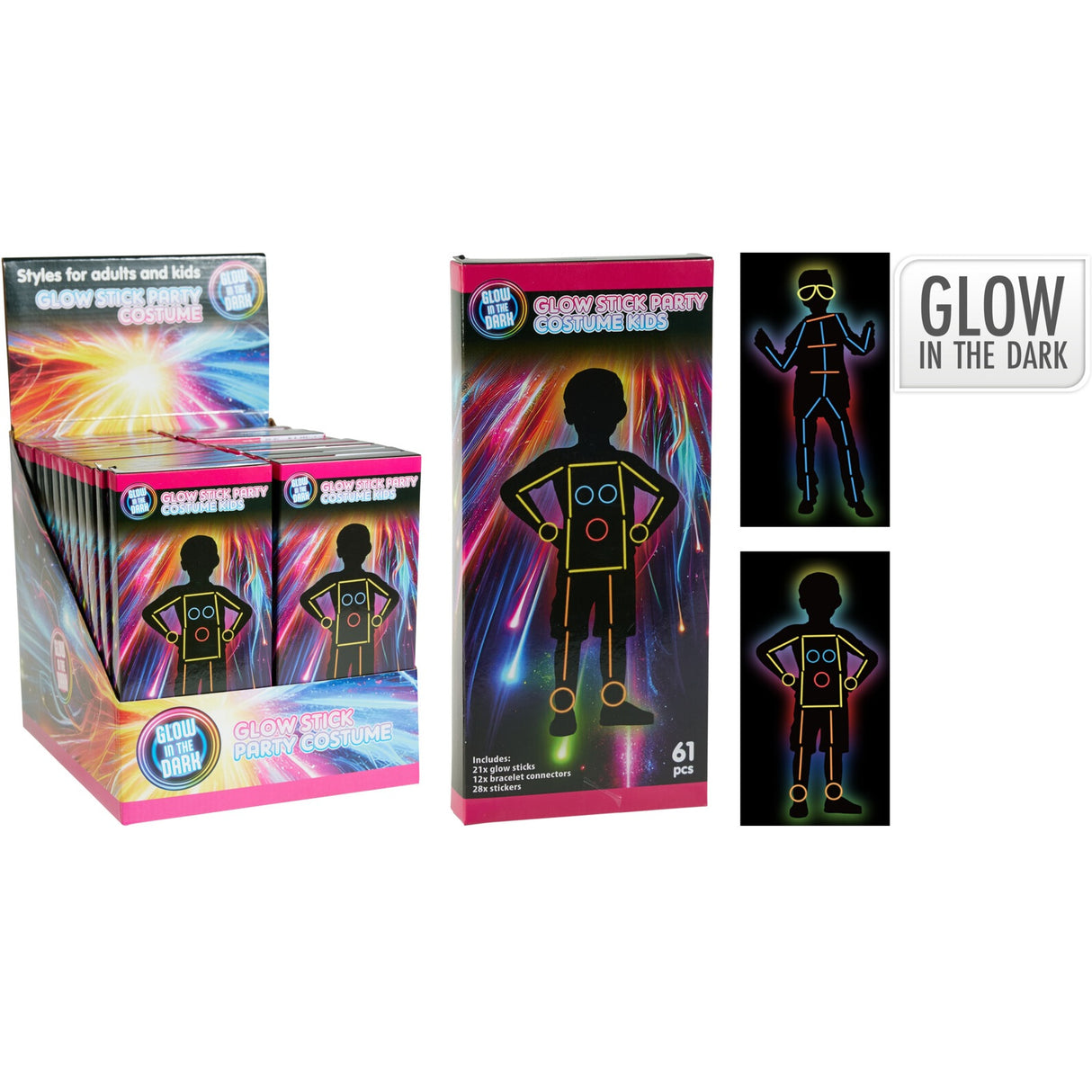 Selvlysende Festsett | Glow Sticks Party Kostyme