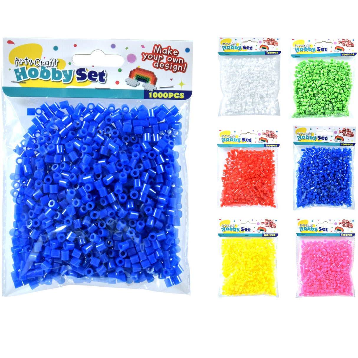 Perlesett Aktivitetssett | 1000 Perler i 6 Farger