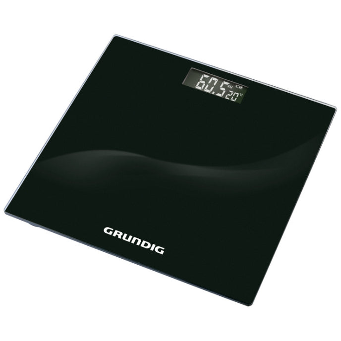 Grundig Kroppsvekt Glass Sort | Digital Vekt 180kg