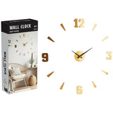 Large wall clock numbers and arrows | Modern design | Brushed silver