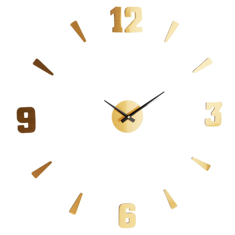Large wall clock numbers and arrows | Modern design | Brushed silver