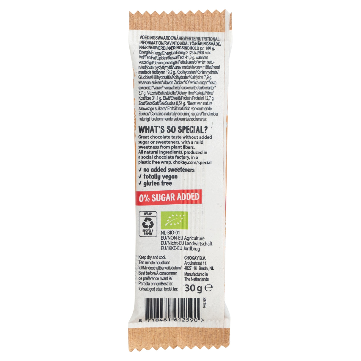 Datodeal- Ekstra Mørk Sjokolade, Peanøtter og Karamell 30g | Sukkerfri & Vegansk